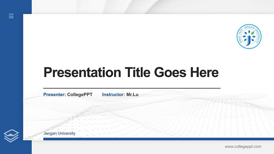 Jangan University Thesis Proposal/Graduation Defense PPT Template16:9 ratio PPT effect preview image