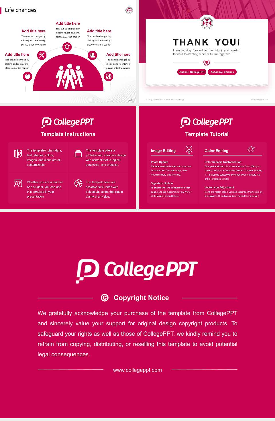 Pohang University of Science and Technology National Scholarship Defense PPT Template4:3 ratio PPT effect preview image4