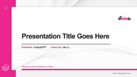 Dong-ah Institute of Media and Arts Thesis Proposal/Graduation Defense PPT Template