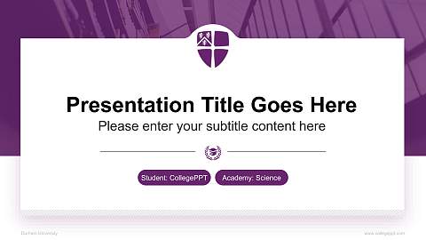 Durham University National Scholarship Defense PPT Template