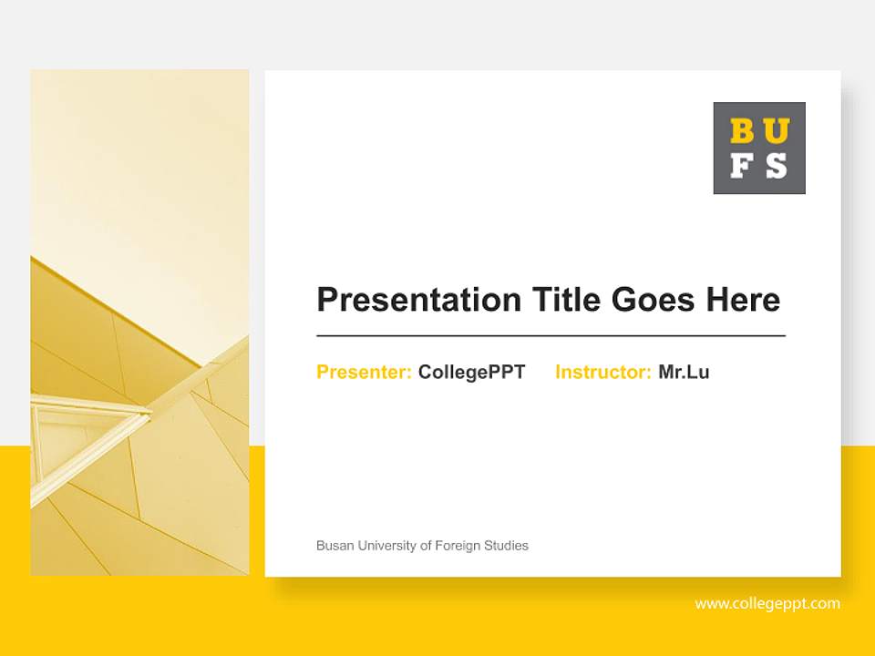 Busan University of Foreign Studies General Purpose PPT Template4:3 ratio PPT effect preview image6