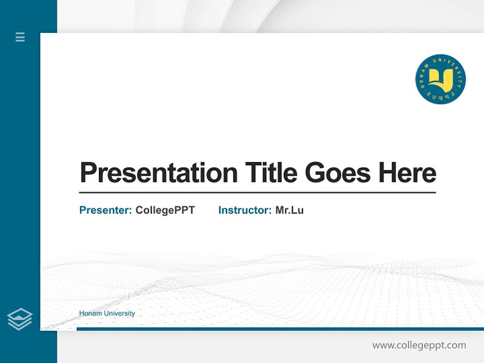 Honam University Thesis Proposal/Graduation Defense PPT Template4:3 ratio PPT effect preview image5
