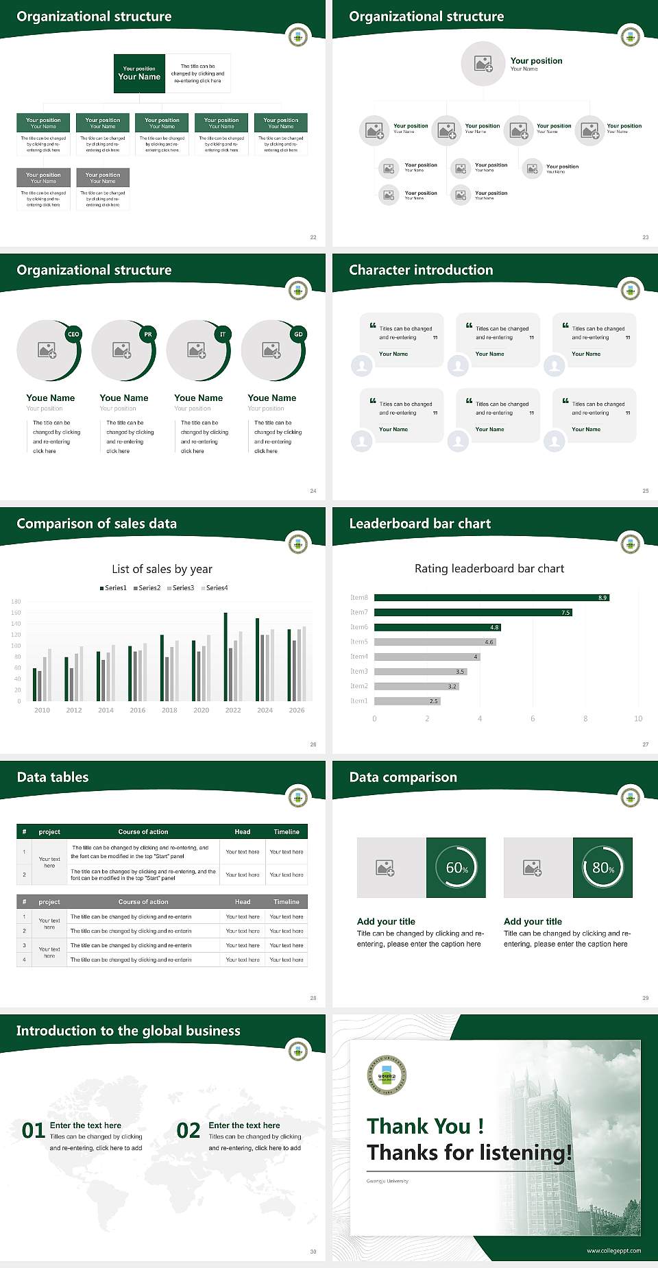 Gwangju University Academic Presentation/Research Findings Report PPT Template4:3 ratio PPT effect preview image4