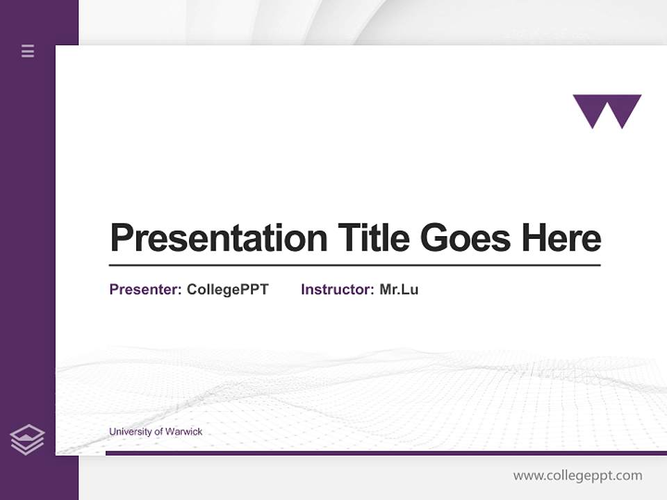 University of Warwick Thesis Proposal/Graduation Defense PPT Template4:3 ratio PPT effect preview image5