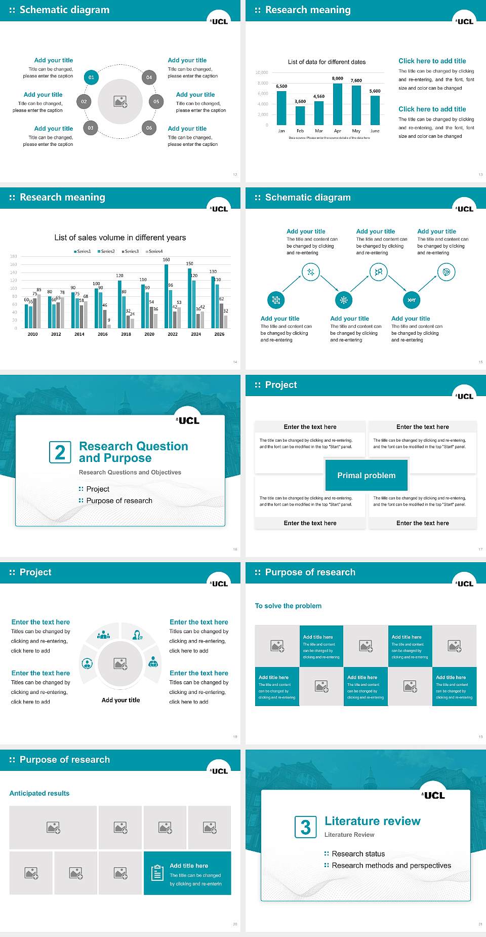 University College London Graduation Thesis Defense PPT Template4:3 ratio PPT effect preview image3