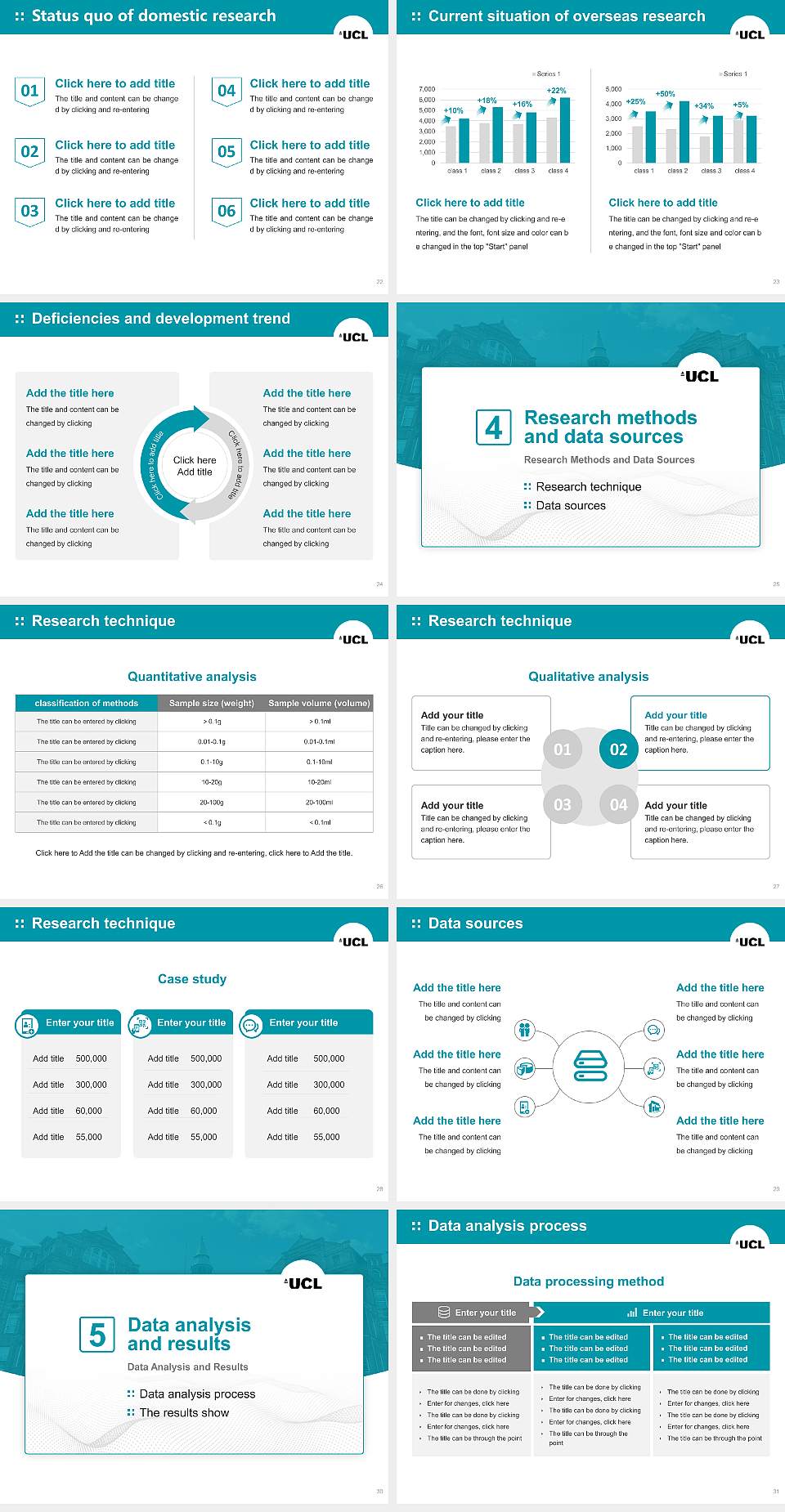 University College London Graduation Thesis Defense PPT Template4:3 ratio PPT effect preview image4