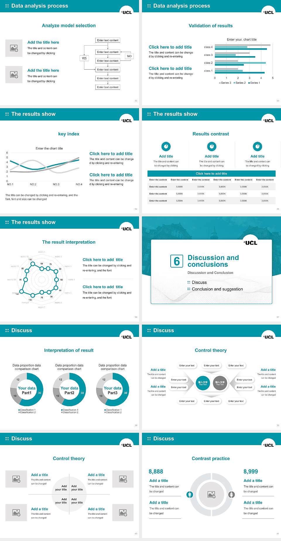 University College London Graduation Thesis Defense PPT Template4:3 ratio PPT effect preview image5
