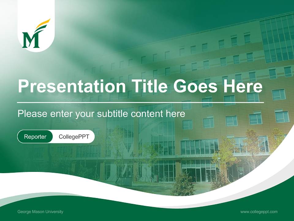 George Mason University Lecture Sharing and Networking Event PPT Template4:3 ratio PPT effect preview image4