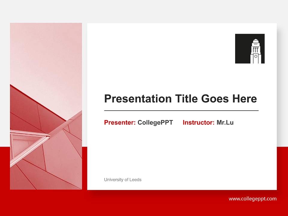 University of Leeds General Purpose PPT Template4:3 ratio PPT effect preview image6