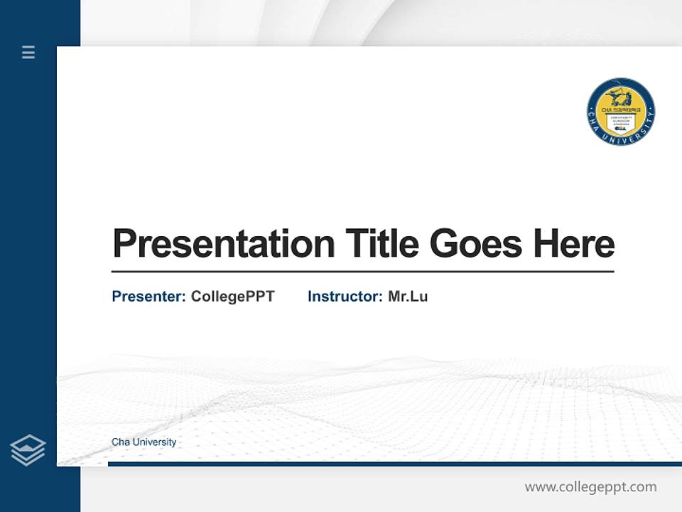 Cha University Thesis Proposal/Graduation Defense PPT Template4:3 ratio PPT effect preview image5