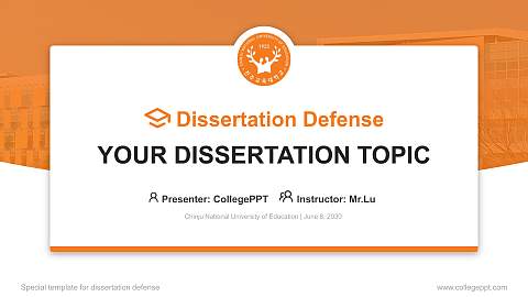 Chinju National University of Education Graduation Thesis Defense PPT Template