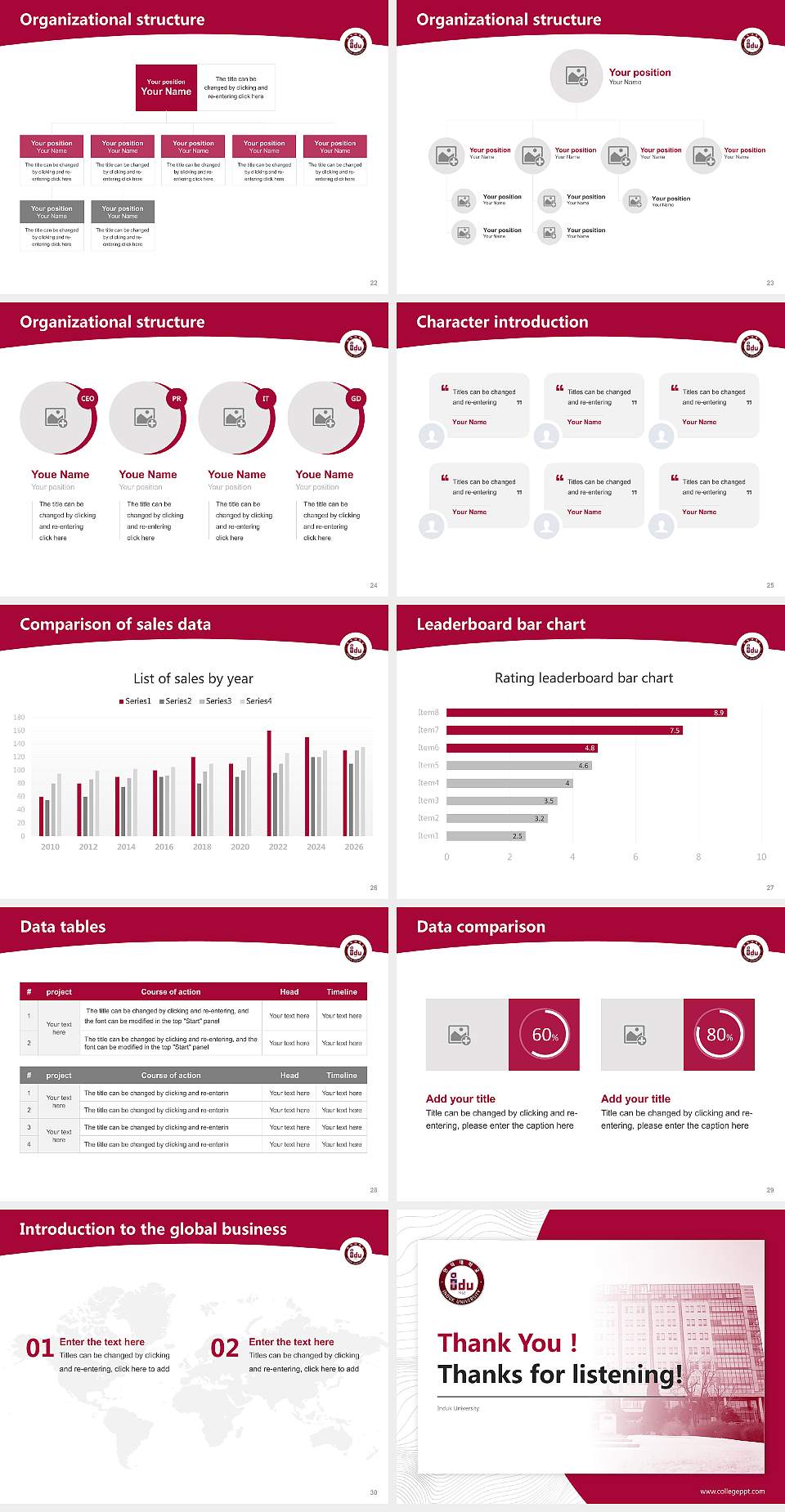 Induk University Academic Presentation/Research Findings Report PPT Template4:3 ratio PPT effect preview image4