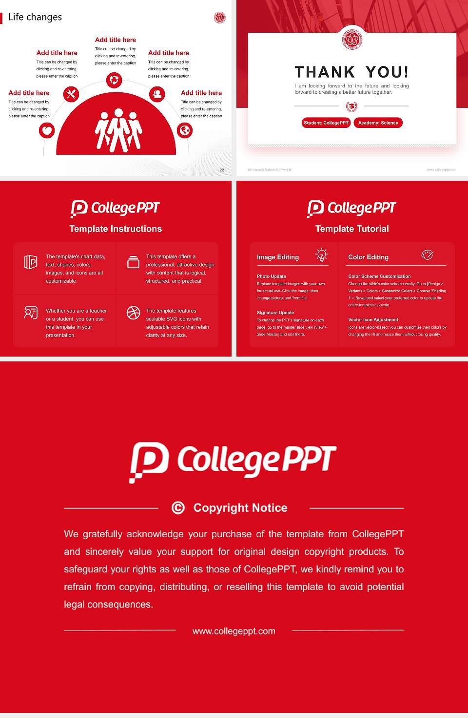 Kyungpook National University National Scholarship Defense PPT Template4:3 ratio PPT effect preview image4