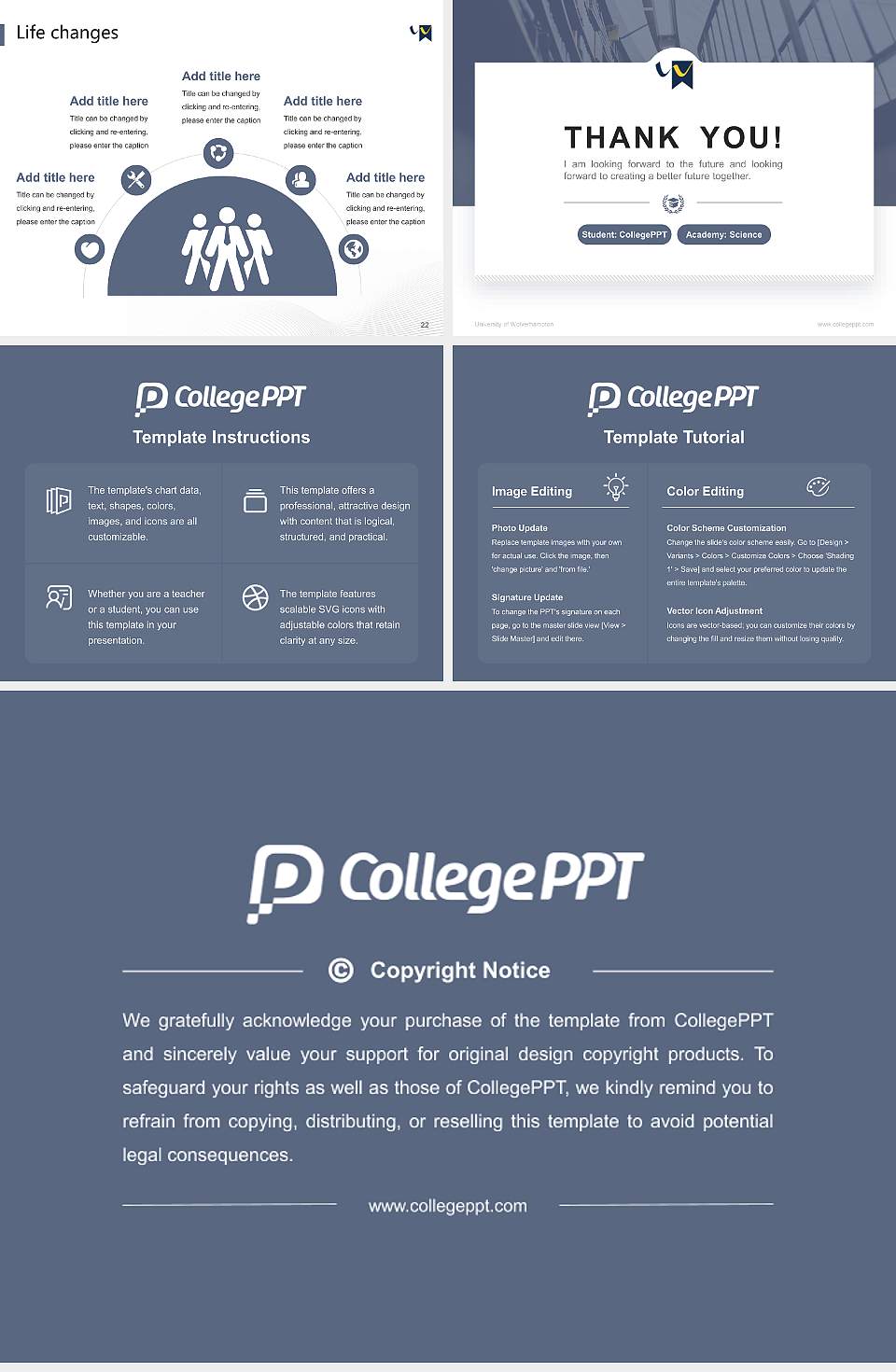 University of Wolverhampton National Scholarship Defense PPT Template4:3 ratio PPT effect preview image4