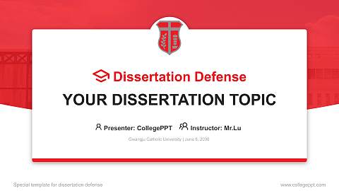 Gwangju Catholic University Graduation Thesis Defense PPT Template