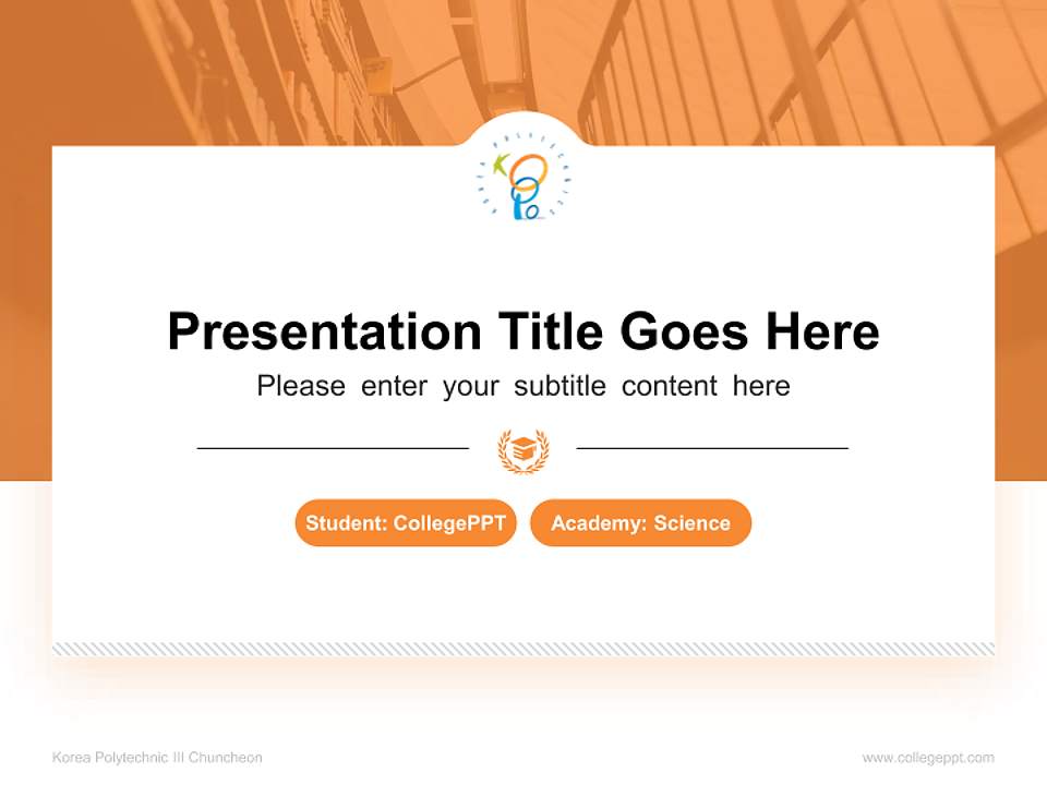 Korea Polytechnic III Chuncheon National Scholarship Defense PPT Template4:3 ratio PPT effect preview image4