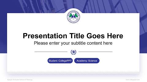 Kyeyak Graduate School of Theology National Scholarship Defense PPT Template