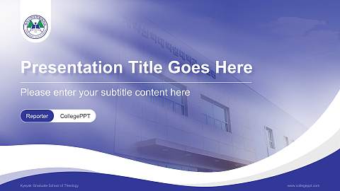 Kyeyak Graduate School of Theology Lecture Sharing and Networking Event PPT Template