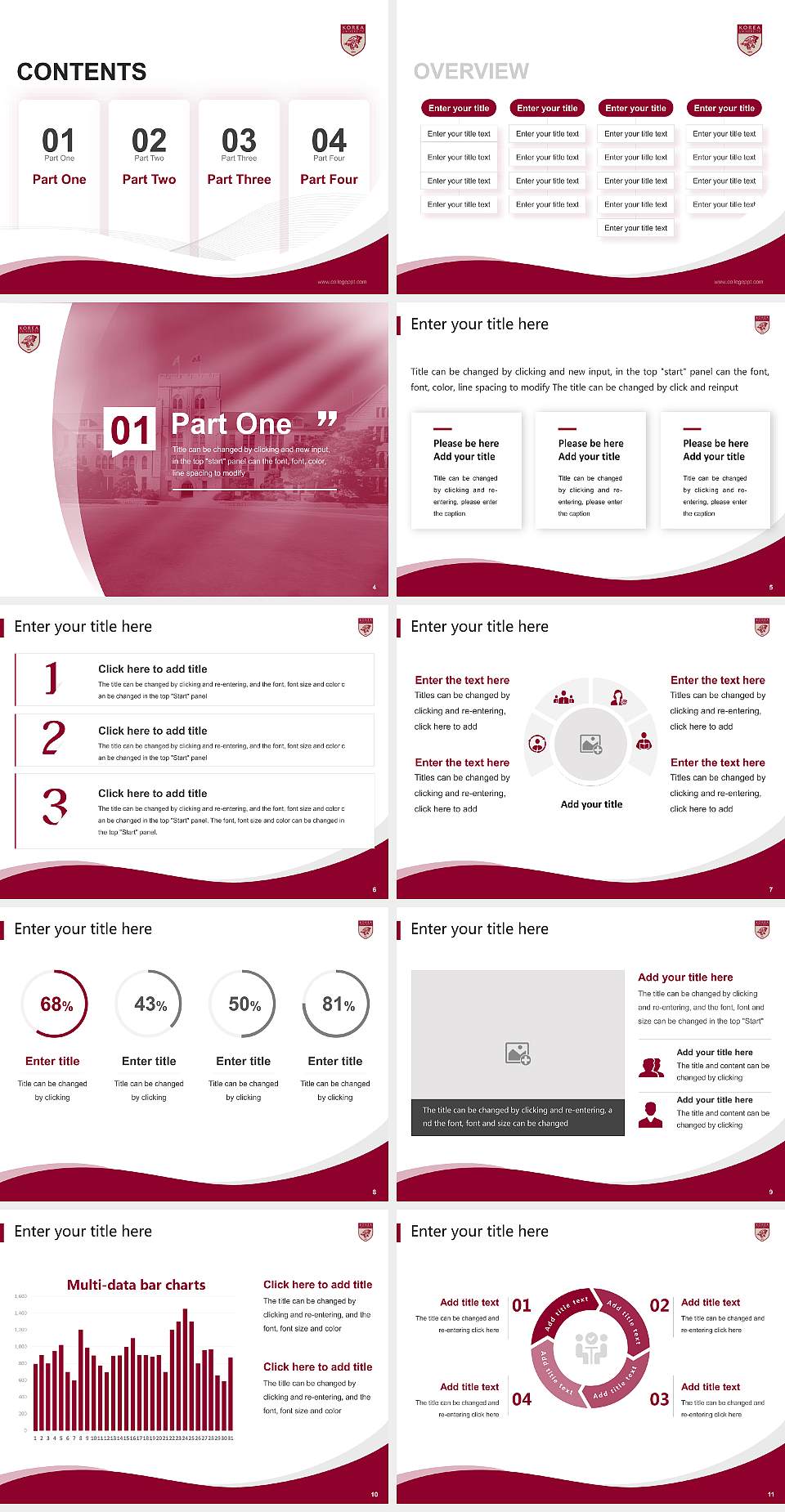 Korea University Lecture Sharing and Networking Event PPT Template4:3 ratio PPT effect preview image2
