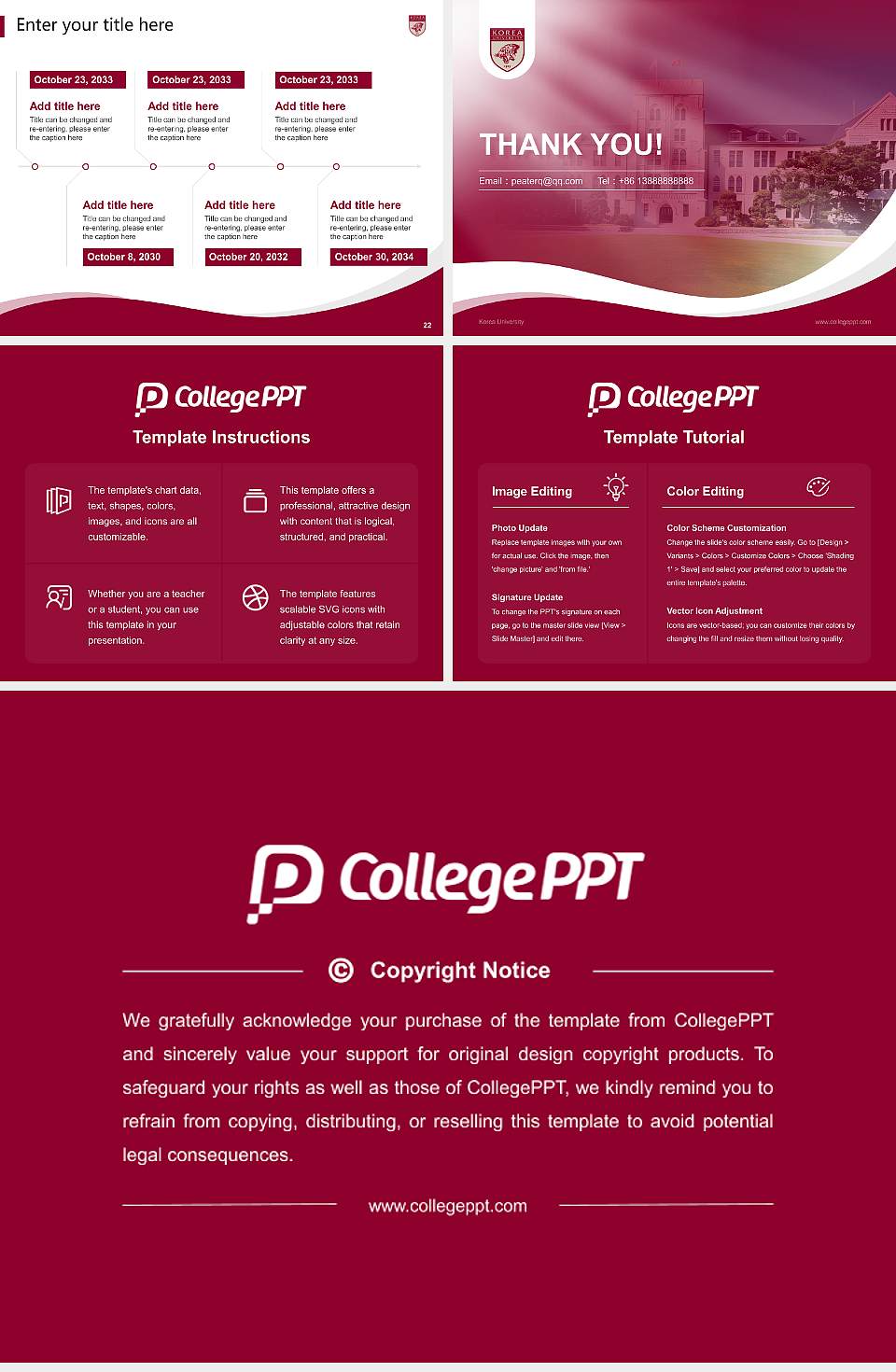 Korea University Lecture Sharing and Networking Event PPT Template4:3 ratio PPT effect preview image4