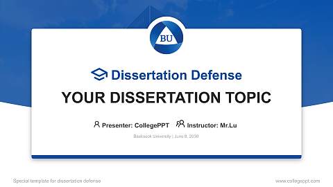Baekseok University Graduation Thesis Defense PPT Template