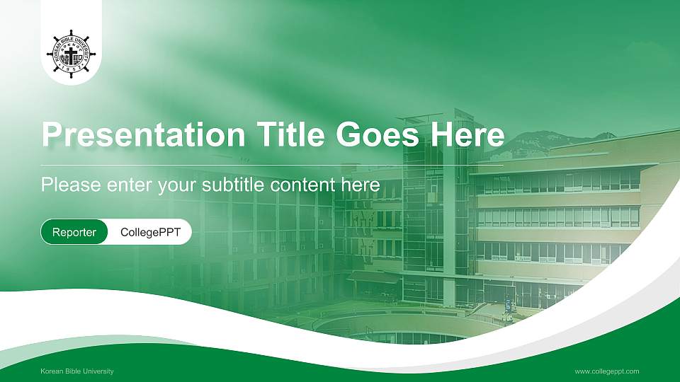 Korean Bible University Lecture Sharing and Networking Event PPT Template16:9 ratio PPT effect preview image