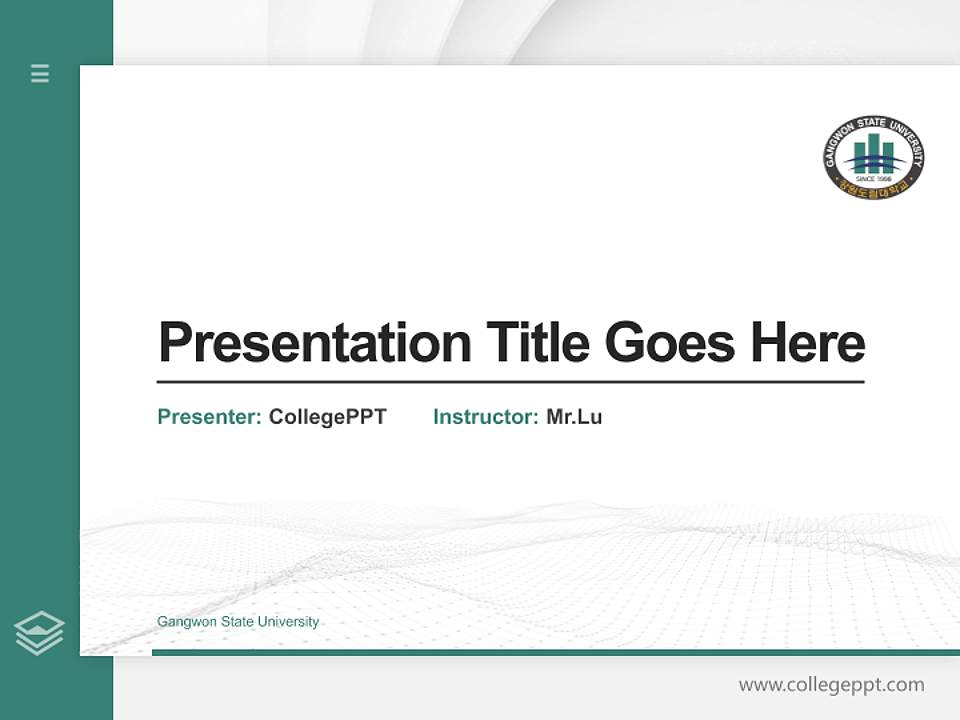 Gangwon State University Thesis Proposal/Graduation Defense PPT Template4:3 ratio PPT effect preview image5