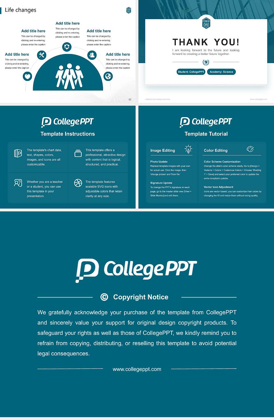 Catholic Kwandong University National Scholarship Defense PPT Template4:3 ratio PPT effect preview image4