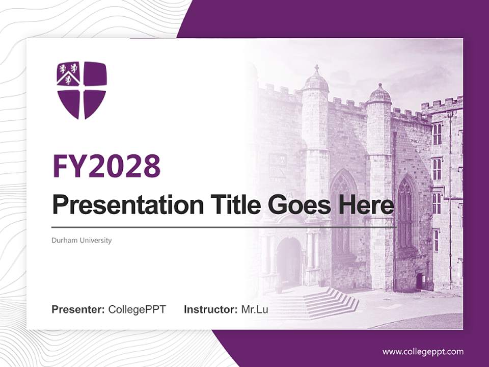 Durham University Academic Presentation/Research Findings Report PPT Template4:3 ratio PPT effect preview image5