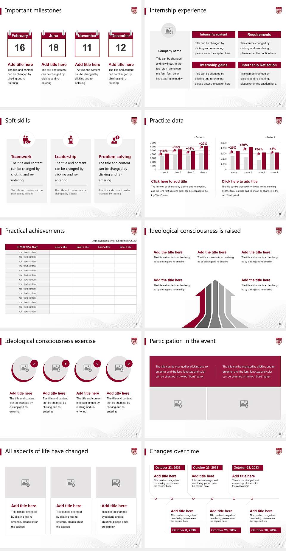 Korea University National Scholarship Defense PPT Template4:3 ratio PPT effect preview image3