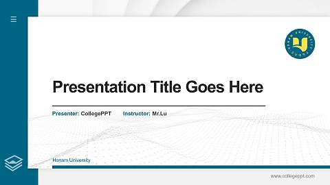 Honam University Thesis Proposal/Graduation Defense PPT Template