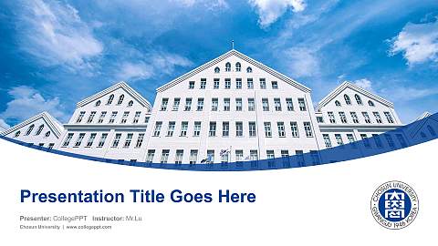 Chosun University Course/Courseware Creation PPT Template