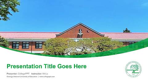 Gwangju National University of Education Course/Courseware Creation PPT Template