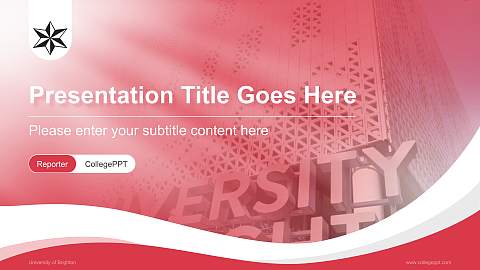 University of Brighton Lecture Sharing and Networking Event PPT Template