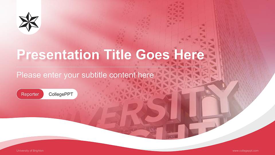 University of Brighton Lecture Sharing and Networking Event PPT Template16:9 ratio PPT effect preview image