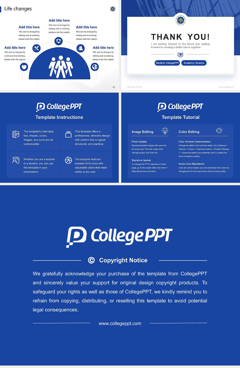 Seojeong University National Scholarship Defense PPT Template4:3 ratio PPT effect preview image4