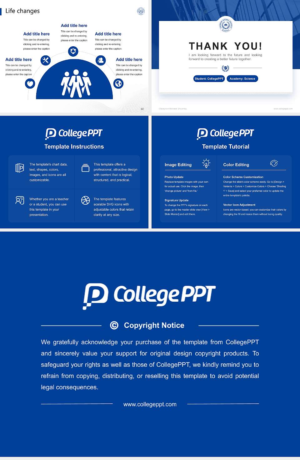 Chungnam National University National Scholarship Defense PPT Template4:3 ratio PPT effect preview image4