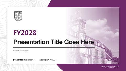 University of Winchester Academic Presentation/Research Findings Report PPT Template