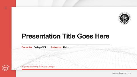 Kaywon University of Art and Design Thesis Proposal/Graduation Defense PPT Template
