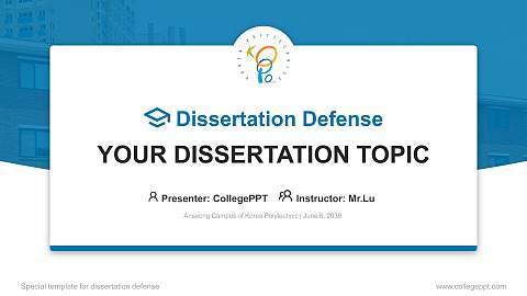 Anseong Campus of Korea Polytechnic Graduation Thesis Defense PPT Template