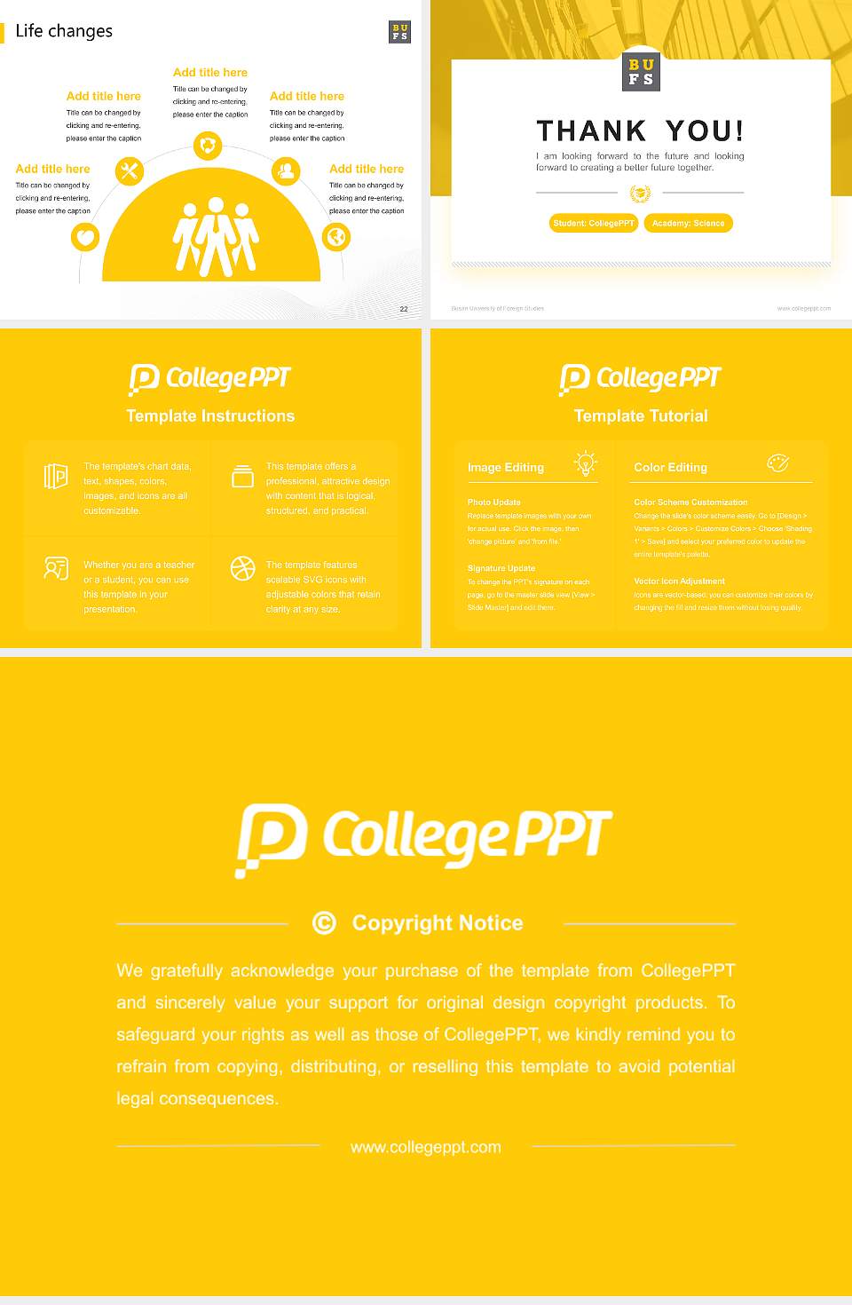 Busan University of Foreign Studies National Scholarship Defense PPT Template4:3 ratio PPT effect preview image4