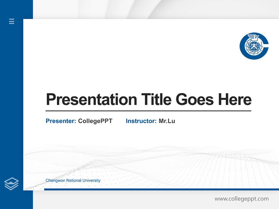 Changwon National University Thesis Proposal/Graduation Defense PPT Template_Slide preview image1