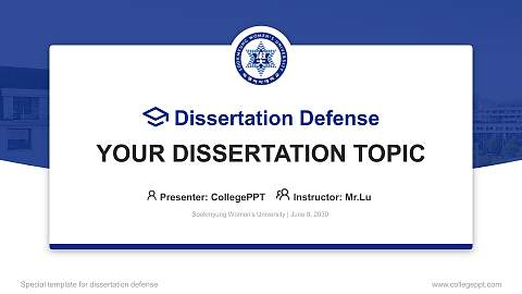 Sookmyung Women’s University Graduation Thesis Defense PPT Template