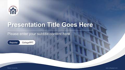 Masan University Lecture Sharing and Networking Event PPT Template