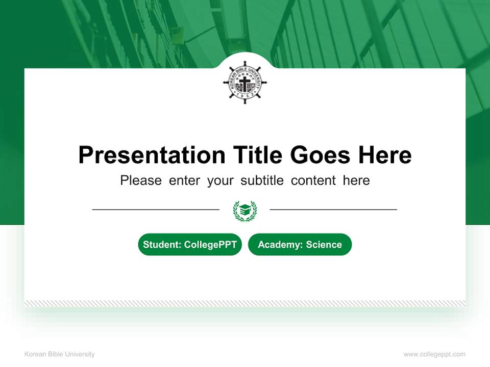 Korean Bible University National Scholarship Defense PPT Template4:3 ratio PPT effect preview image4
