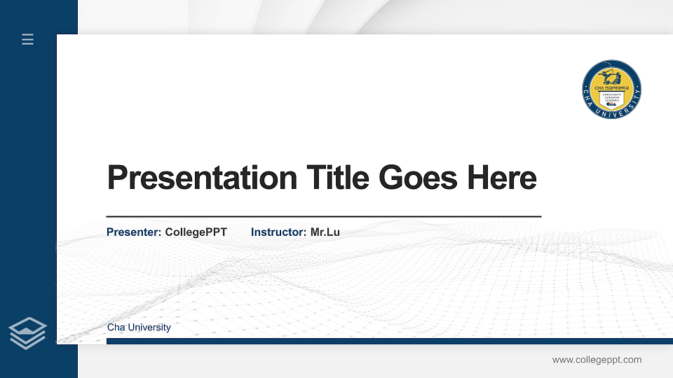 Cha University Thesis Proposal/Graduation Defense PPT Template_Slide preview image1
