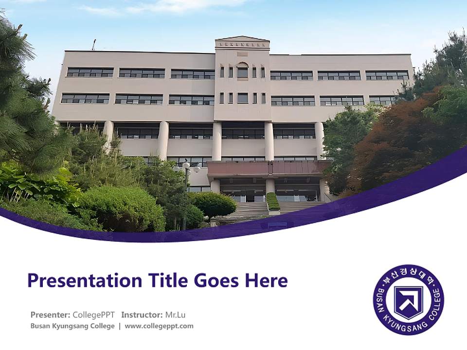 Busan Kyungsang College Course/Courseware Creation PPT Template4:3 ratio PPT effect preview image5