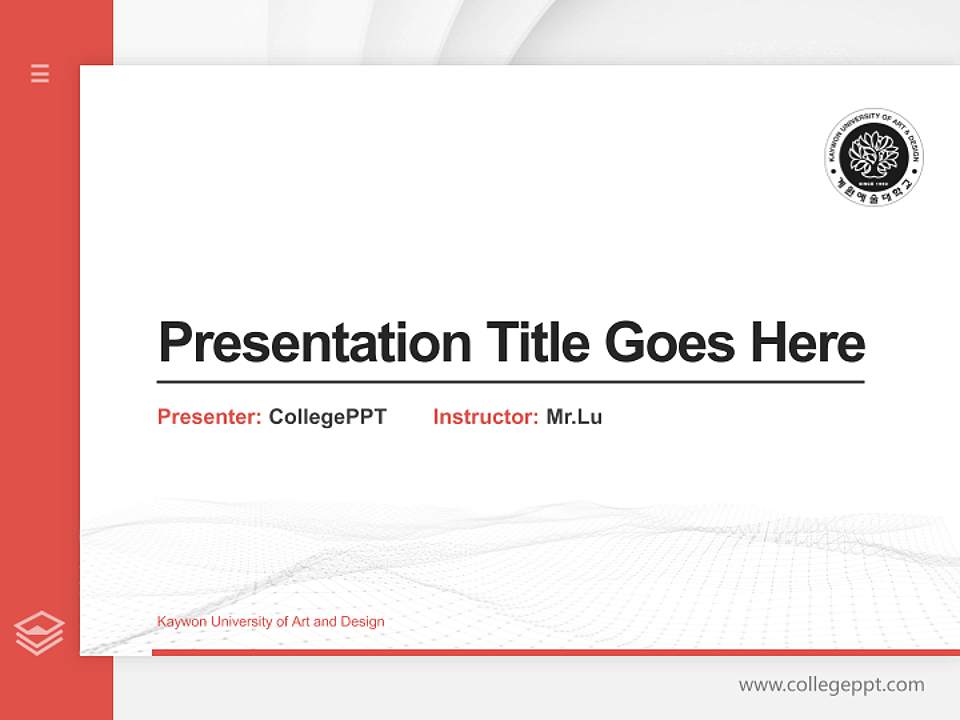 Kaywon University of Art and Design Thesis Proposal/Graduation Defense PPT Template4:3 ratio PPT effect preview image5