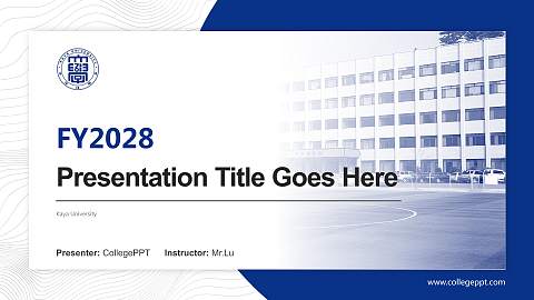 Kaya University Academic Presentation/Research Findings Report PPT Template