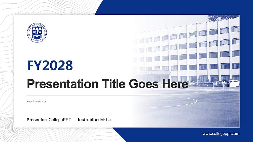 Kaya University Academic Presentation/Research Findings Report PPT Template16:9 ratio PPT effect preview image